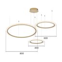 Ver imagem 2 de Lustre Pendente Astraled Aspectral Pl-9740 Dourado Led Bivolt Dourado Pl-9740