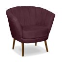 Ver imagem 4 de Kit 02 Poltrona Pétala Flor Decorativa Suede  Bordô