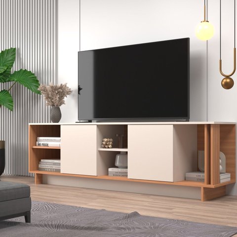 Rack para TV até 60 Polegadas 180cm Los Angeles Marrom