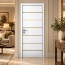 Ver imagem 4 de Porta Frisada R50VL 210x80 de Madeira com MDF Acabamento UV:Branco
