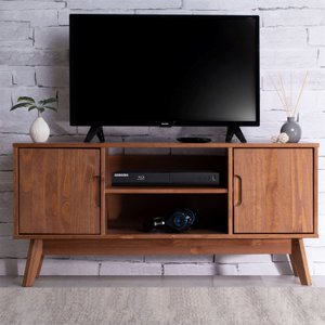 Rack Tv Bancada 40 Polegadas Madeira 2 Portas 2 Nichos Tivoli Madeirado Idimex