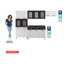 Ver imagem 3 de Cozinha Completa Modulada de Aço 4 Peças com Vidros e Gabinete Pia Multimóveis CR20351 