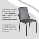 Ver imagem 7 de Conjunto Sala de Jantar Mesa 120x90cm Base Império Tampo Mdf Laca com Vidro Malibu