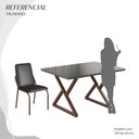 Ver imagem 5 de Conjunto Sala de Jantar Mesa 120x90cm Base Império Tampo Mdf Laca com Vidro Malibu