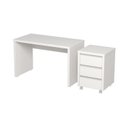 Ver imagem 2 de Escrivaninha Mesa Escritório com Gaveteiro com Rodízio Ficus 170cm CabeCasa MadeiraOriginals Branco