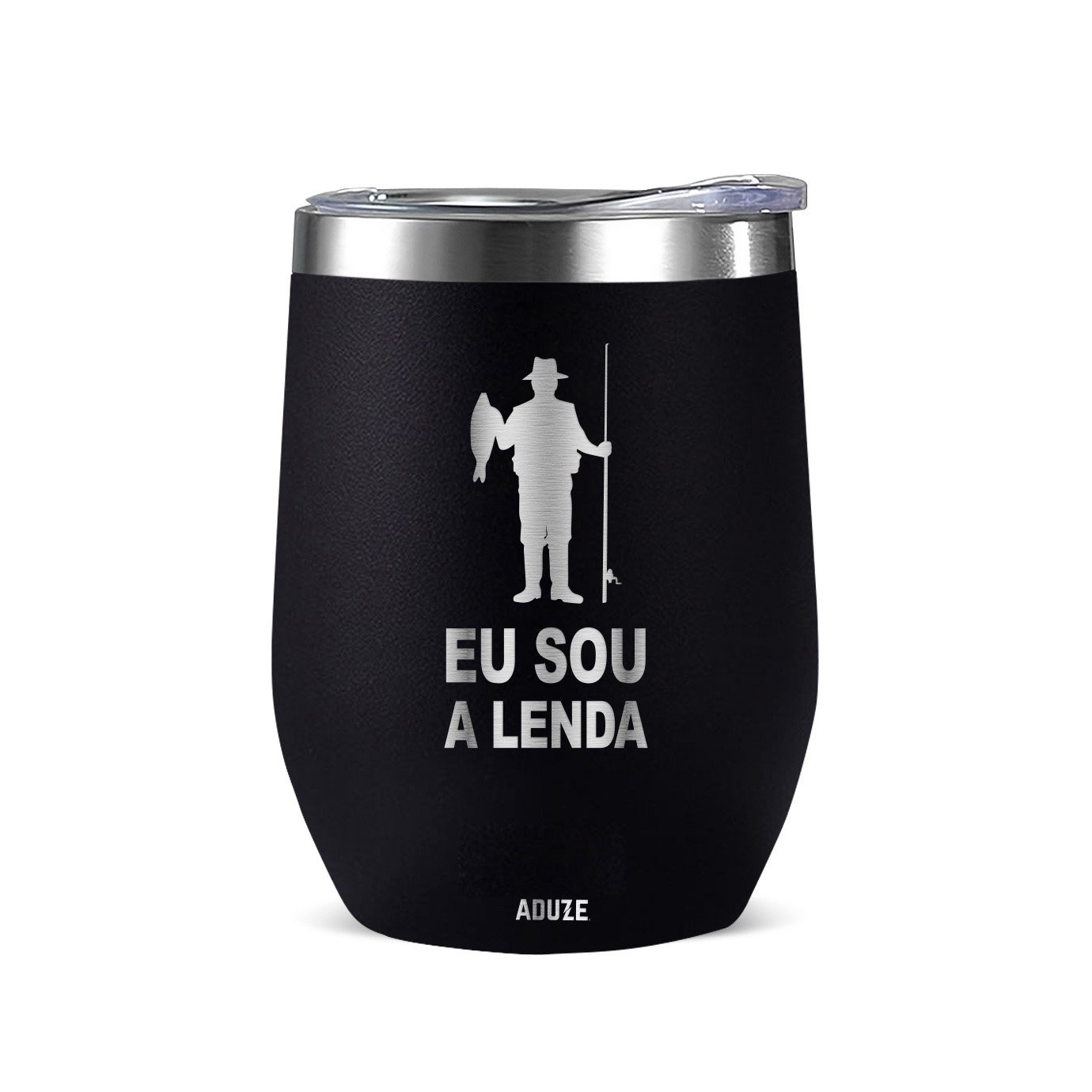 Copo Térmico Aduze Cuia Classic Eu Sou a Lenda 300ml - Preto - 1