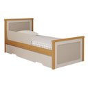 Ver imagem 1 de Bicama Solteiro Bela Nature/off White com Proteção Lateral e Cama Auxiliar - 100% Mdf - Cimol