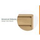 Ver imagem 4 de Escrivaninha Mesa Escritório com Gaveteiro com Rodízio Ficus 170cm CabeCasa MadeiraOriginals Rovere Marrom