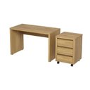 Ver imagem 2 de Escrivaninha Mesa Escritório com Gaveteiro com Rodízio Ficus 170cm CabeCasa MadeiraOriginals Rovere Marrom