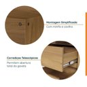 Ver imagem 6 de Escrivaninha Mesa Escritório com Gaveteiro com Rodízio Ficus 170cm CabeCasa MadeiraOriginals Rovere Marrom