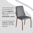 Ver imagem 7 de Conjunto Sala de Jantar Mesa 120x90cm Base Império Tampo Mdf Laca com Vidro Malibu