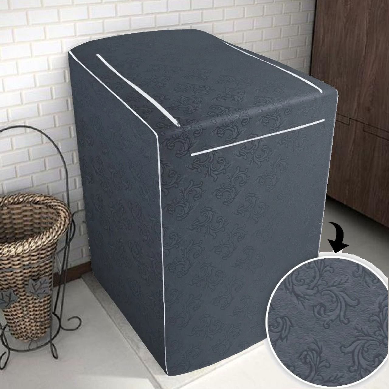 Capa para Máquina de Lavar Roupas Cinza Eletrolux 12kg 13kg 15kg 16kg - 1