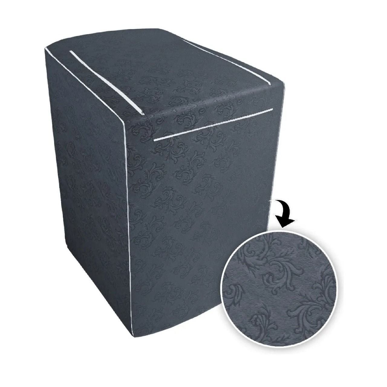 Capa para Máquina de Lavar Roupas Cinza Eletrolux 12kg 13kg 15kg 16kg - 3