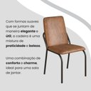 Ver imagem 7 de Conjunto Sala de Jantar Mesa 120x90cm Base Império Tampo MDF Laca com Vidro Malibu Preto/Marrom