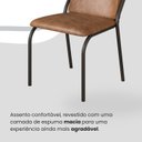 Ver imagem 6 de Conjunto Sala de Jantar Mesa 120x90cm Base Império Tampo MDF Laca com Vidro Malibu Preto/Marrom
