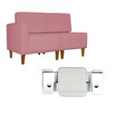 Ver imagem 4 de Poltrona Decorativa Alice Pés Trapézio Suede Rosa - Ds Estofados