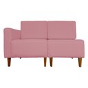 Ver imagem 1 de Poltrona Decorativa Alice Pés Trapézio Suede Rosa - Ds Estofados