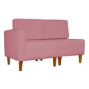 Ver imagem 2 de Poltrona Decorativa Alice Pés Trapézio Suede Rosa - Ds Estofados