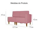 Ver imagem 5 de Poltrona Decorativa Alice Pés Trapézio Suede Rosa - Ds Estofados