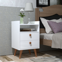 Mesa de Cabeceira Decoração Cama Quarto Napoli Mdf - 2