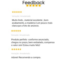 Comedouro Elevado Duplo Pet Gato Cachorro Mdf Luke - Inox - Amadeirado - 6