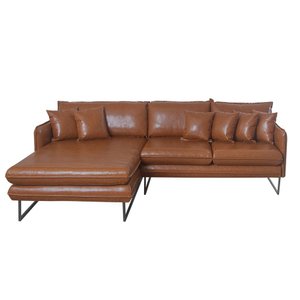 Sofá Jade com Chaise Lateral Esquerda 2,84m Corino