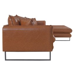 Sofá Jade com Chaise Lateral Esquerda 2,84m Corino - 5