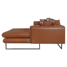 Sofá Jade com Chaise Lateral Esquerda 2,84m Corino - 6