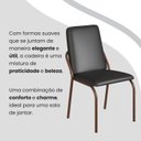 Ver imagem 7 de Conjunto Sala de Jantar Mesa 160x90cm Base Império Tampo MDF Malibu Marrom/Preto