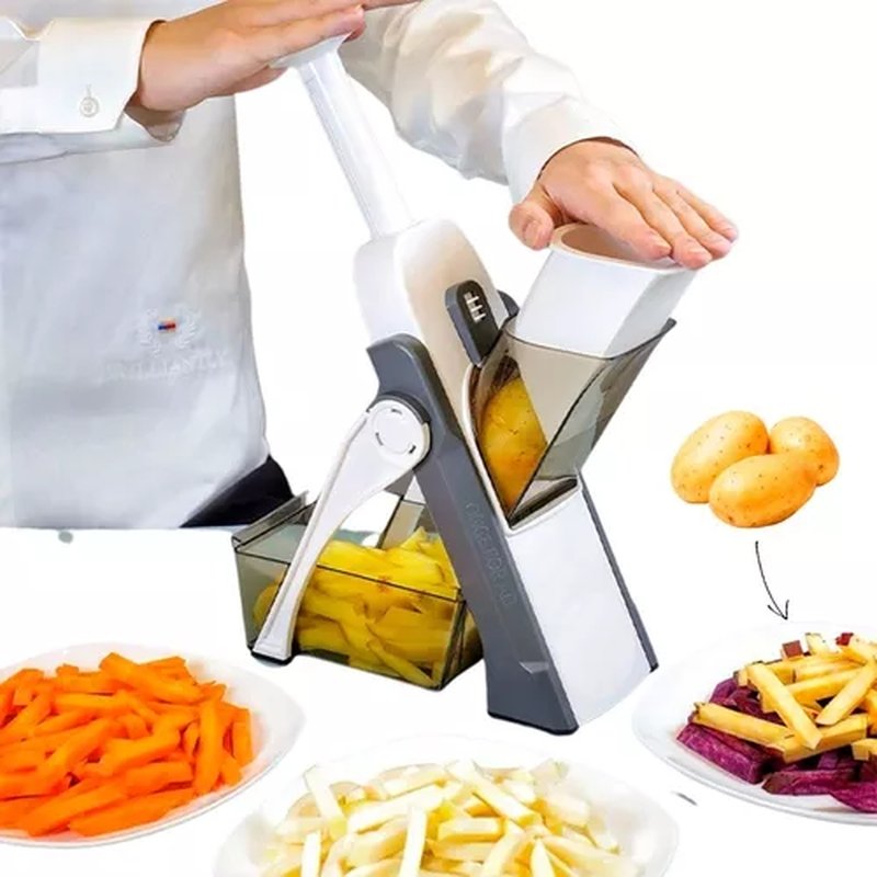 Cortador Fatiador Mandoline Multifuncional 5 Funções Inox - 9