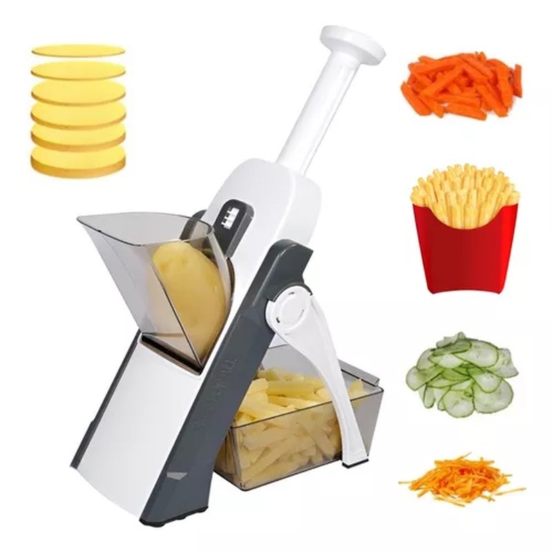 Cortador Fatiador Mandoline Multifuncional 5 Funções Inox - 2