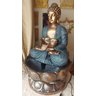 Fonte Decorativa Buda Manto Acinzentado sob Flor de Lotus 101m Motor 220v - 3