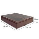 Ver imagem 5 de Cama Box Baú Casal Bipartido Sintético Marrom Emth 138x188x40