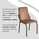 Ver imagem 7 de Conjunto Sala de Jantar Mesa 160x90cm Base Império Tampo MDF Laca com Vidro Malibu Preto/Marrom