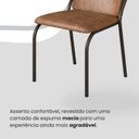 Ver imagem 6 de Conjunto Sala de Jantar Mesa 160x90cm Base Império Tampo MDF Laca com Vidro Malibu Preto/Marrom