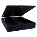 Ver imagem 2 de Cama Box Bau Casal Bipartido Suede (1.38x1.88):preto