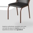 Ver imagem 6 de Conjunto Sala de Jantar Mesa 160x90cm Base Império Tampo Mdf Laca com Vidro Malibu