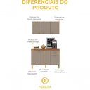 Ver imagem 3 de Armário de Cozinha Modulada Compacta Mariana 6 Portas 1 Gaveta MDP 120cm Freijó-Camurça Fidelita