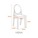 Ver imagem 3 de Kit com 2 Cadeiras para Sala de Jantar Viena Transparente/Incolor