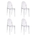 Ver imagem 1 de Kit com 4 Cadeiras para Sala de Jantar Viena Transparente/Incolor