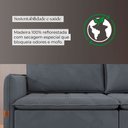 Ver mais imagens de Sofá Cama Retrátil 3 Lugares Bárbara 1,80m Veludo Cinza