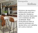 Ver imagem 2 de Kit 2 Banquetas Alta Pés de Aço Preto Banco Estofado Cozinha Bancada Nobre