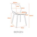 Ver imagem 4 de Cadeira para Sala de Jantar Couro Ecológico Bergen Marrom/Caramelo