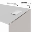 Ver imagem 4 de Mesa Diretor Premium Dinâmica 1,7 m X 0,70 m Corporativa com Bordas em 45° e Caixa de Tomadas F5