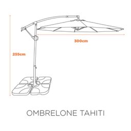 Ombrelone Estrutura em Aluminínio Tahiti - 5