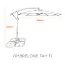 Ver imagem 6 de Ombrelone 3m sem Base com Estrutura em Alumínio e Cobertura em Poliéster Tahiti Bege/Fendi