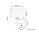 Ver imagem 2 de Arandela Udine com Interruptor Quarto Cabeceira de Cama G20 Aço Escovado Cupula Preta