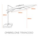 Ver imagem 4 de Ombrelone 3m sem Base com Estrutura em Alumínio e Cobertura em Poliéster Trancoso Cinza