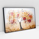 Ver imagem 2 de Quadro Decor Folhas 3d Dourado Branco Sala Quarto Casa Escritório