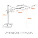 Ver imagem 6 de Ombrelone 3m sem Base com Estrutura em Alumínio e Cobertura em Poliéster Trancoso Bege/Fendi
